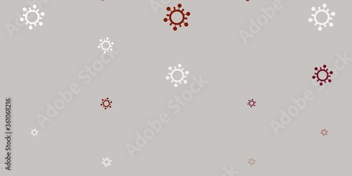 Light Brown vector template with flu signs.