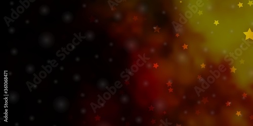 Dark Red  Yellow vector pattern with abstract stars. Colorful illustration with abstract gradient stars. Best design for your ad  poster  banner.