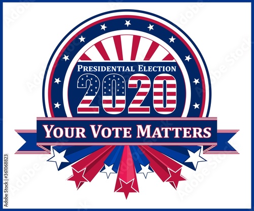 Vector illustration usable for the US Presidential Election 2020.