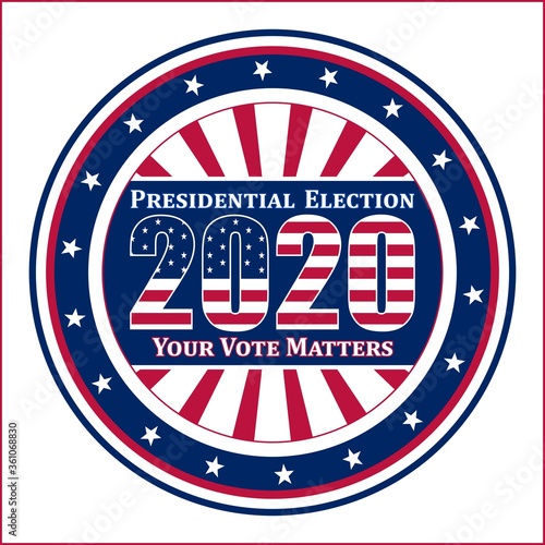 Vector illustration usable for the US Presidential Election 2020.