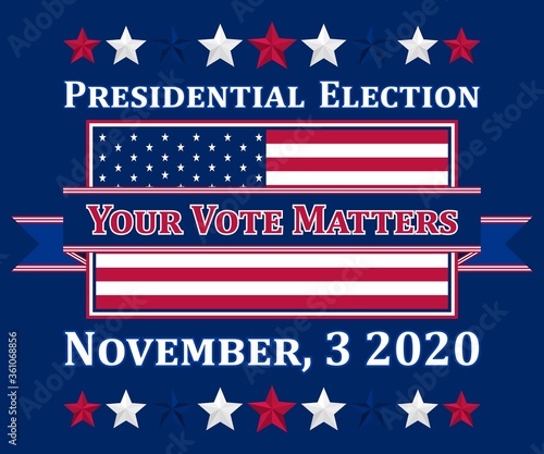 Vector illustration usable for the US Presidential Election 2020.