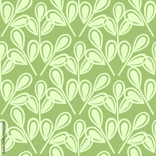 Creative composition with the image of leaves. Pencil drawing on a dark green background. Design for printing  seamless pattern for wallpaper or textiles.