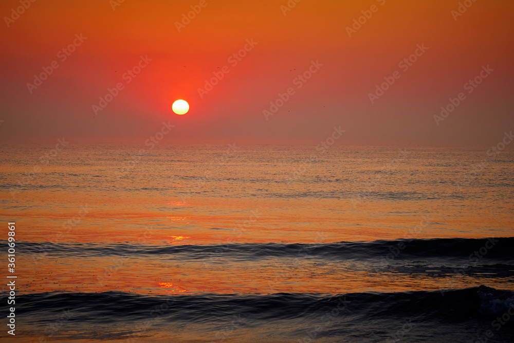 Sunrise at the Black Sea in Romania