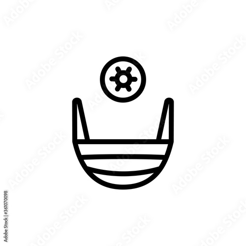 Medical mask, coronavirus icon. Simple line, outline vector elements of viral pandemic icons for ui and ux, website or mobile application