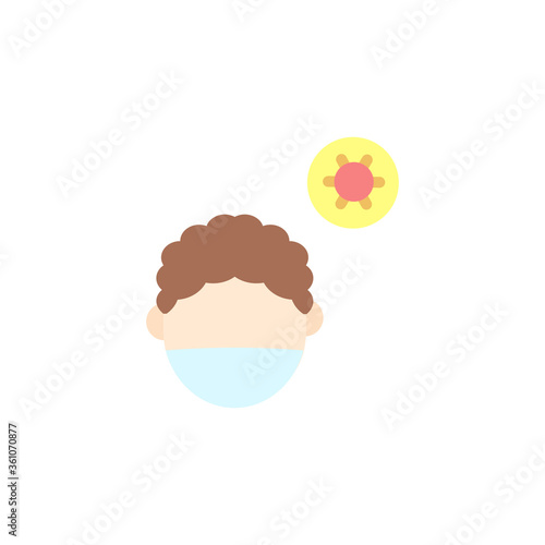 Man, medical mask, coronavirus icon. Simple color vector elements of viral pandemic icons for ui and ux, website or mobile application