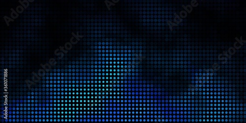 Dark BLUE vector texture with disks. Modern abstract illustration with colorful circle shapes. Pattern for wallpapers, curtains.