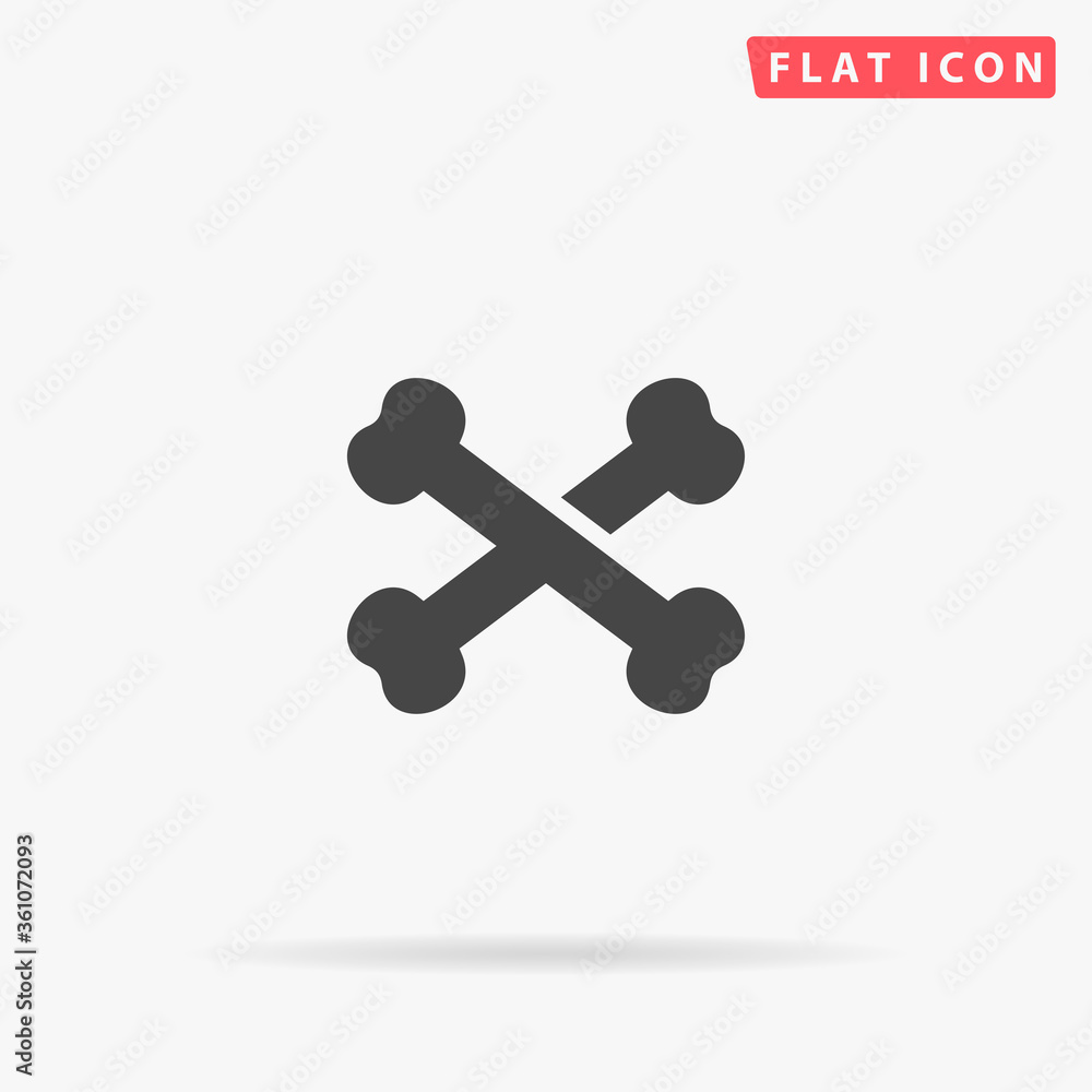 Bones Crossed flat vector icon Bones Crossed flat vector icon