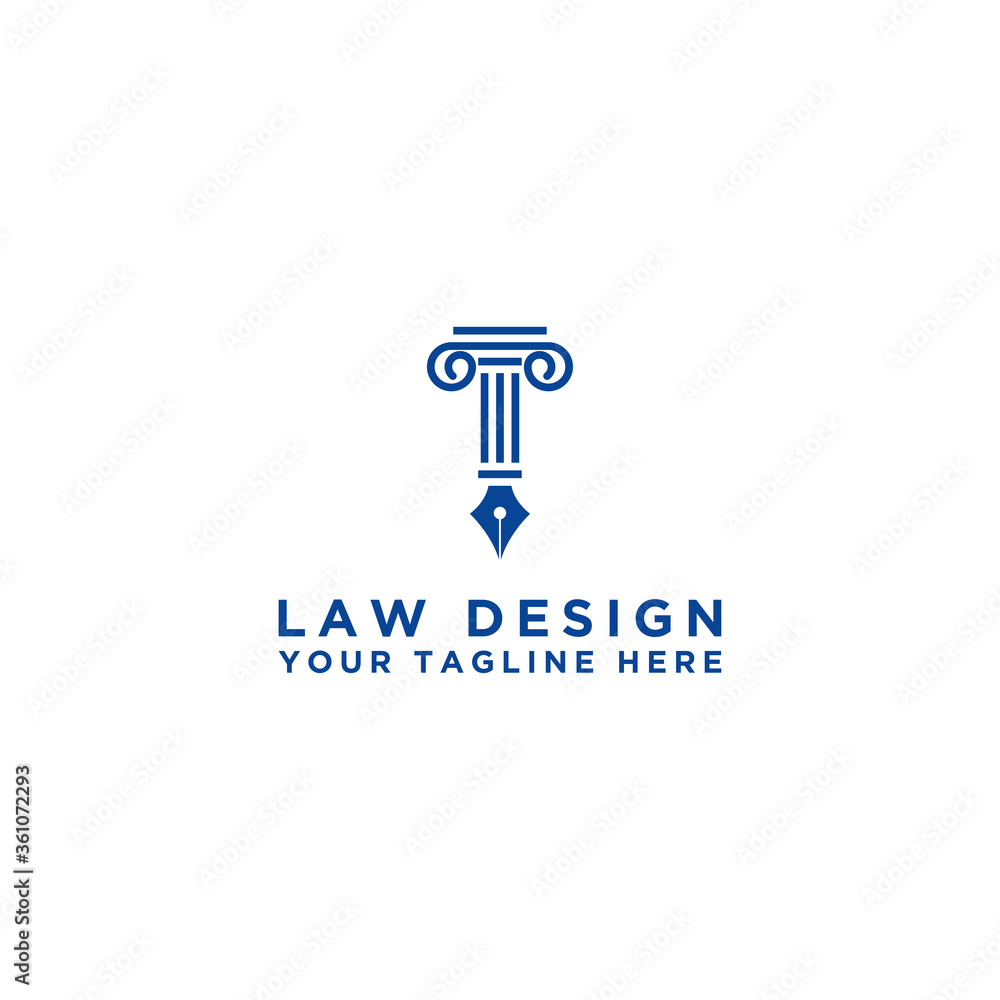 letter law vector design company logo. - Vector letter law vector design company logo. - Vector