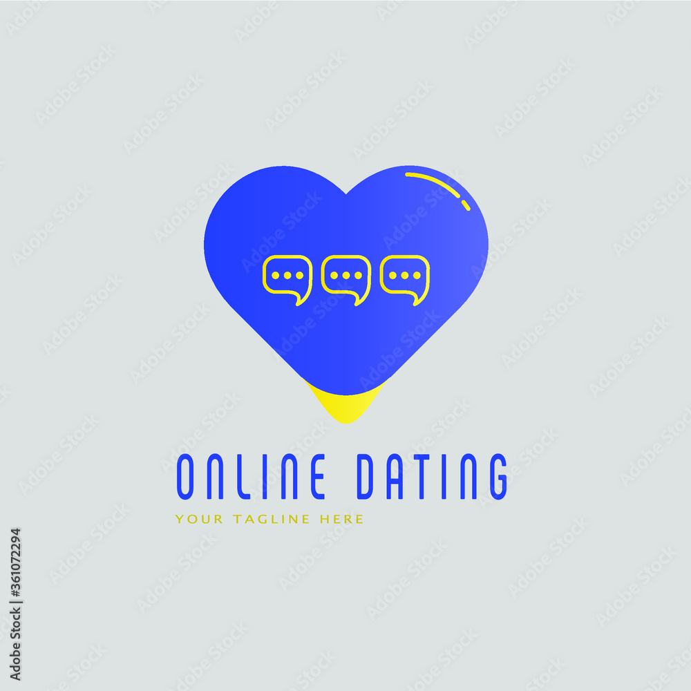 vector illustration of a heart symbol with 3 chat bubble vector illustration of a heart symbol with 3 chat bubble