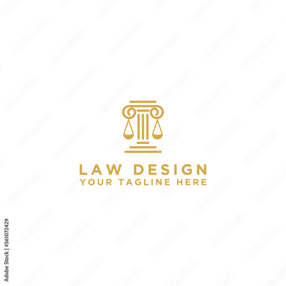 letter law vector design company logo. - Vector letter law vector design company logo. - Vector