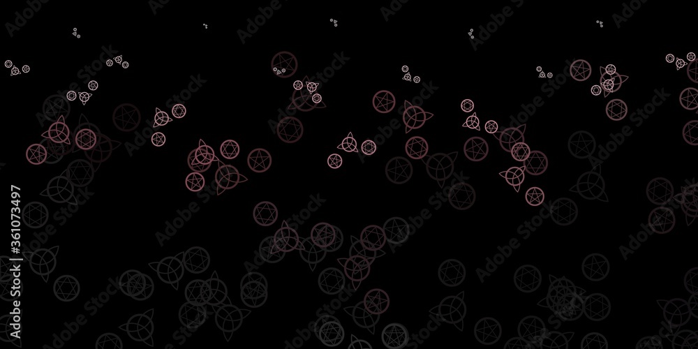 Dark Gray vector texture with religion symbols. Dark Gray vector texture with religion symbols.