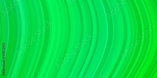 Light Green vector backdrop with bent lines. Colorful illustration, which consists of curves. Design for your business promotion.