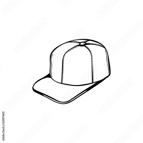 Vector hip hop rap style cap icon