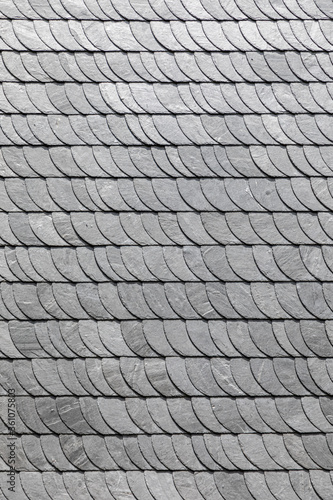 Background roofing in slate tiles