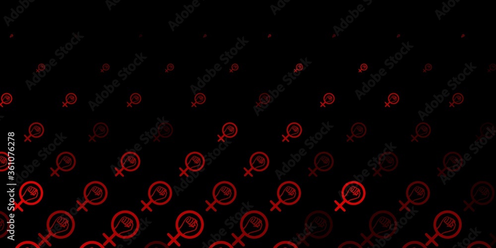 Dark Orange vector background with woman symbols. Dark Orange vector background with woman symbols.