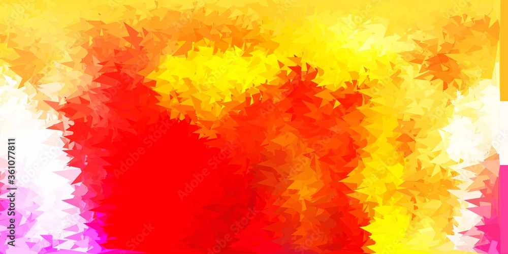 Obraz premium Light red, yellow vector geometric polygonal layout.