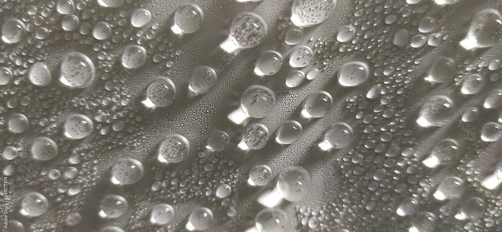 water drops on metal surface water drops on metal surface