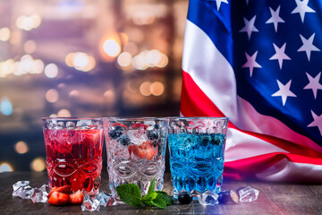 Drinks for celebration 4th of july