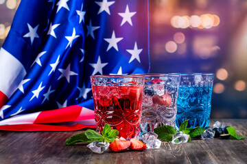 Drinks for celebration 4th of july