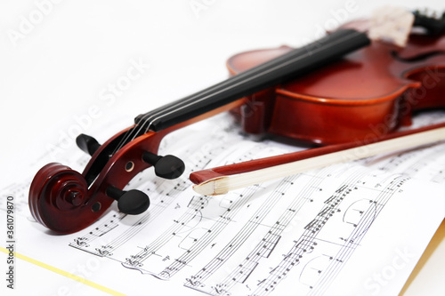 Violin On Music Book