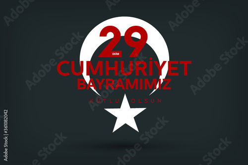 October 29 Republic Day Celebration Banner Design, Happy New Year, Republic of Turkey