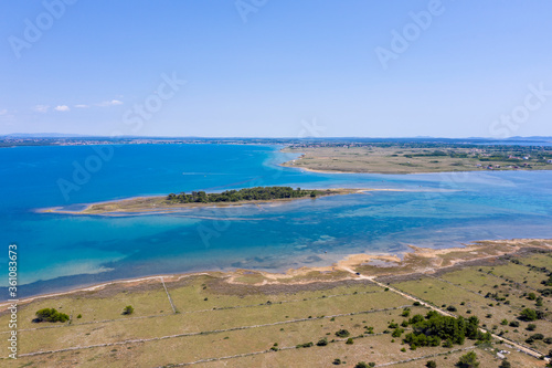 Aerial view of clear sea 