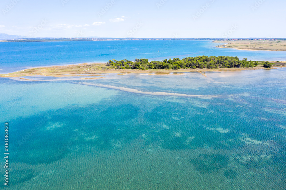 Aerial view of clear sea 