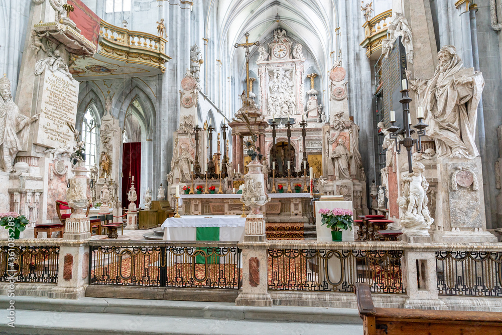 view of the high altar in the Cistercian church at Salem Palace in southern Germany