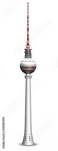 3d Berliner Fernsehturm, Telespargel freigestellt