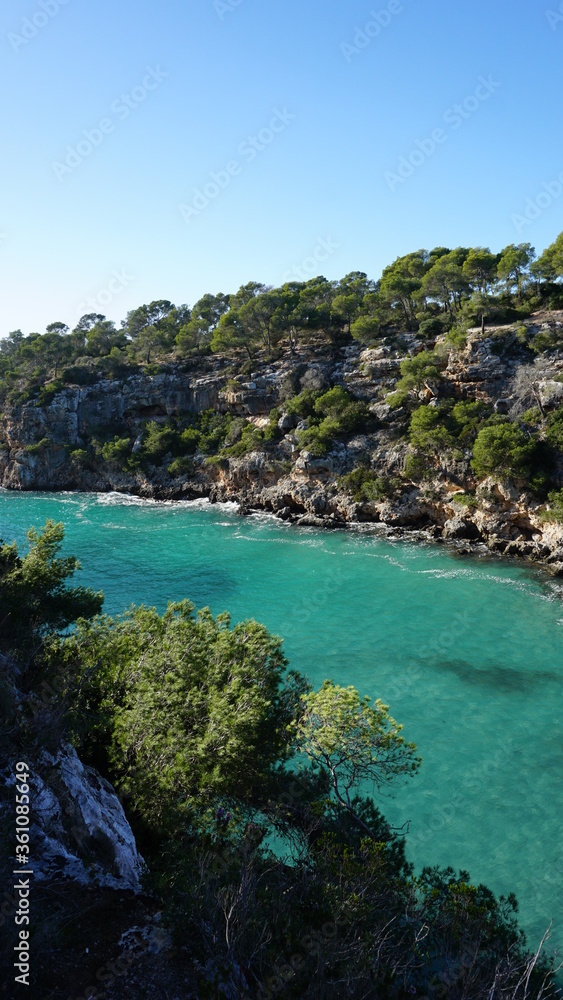 the Cala Pi on the island Mallorca, Spain, in the month of January