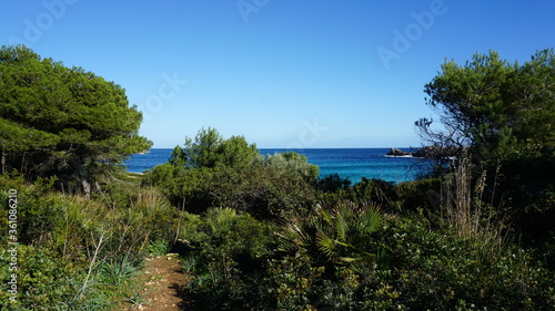 the start of the hiking trail from the Cala Agulla to the Cala Mesquida, Mallorca, Spain, in the month of January © Miriam