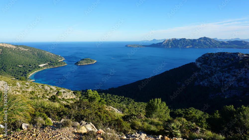the Talaia d'Albercutx, Cap Formentor, Port Pollenca, on the island Mallorca, Spain, in the month of January