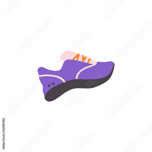 Flat vintage sneakers icon vector