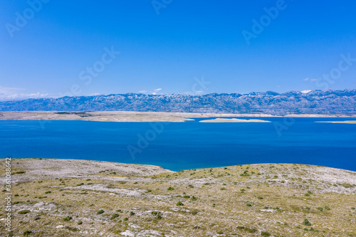 Aerial view of clear sea