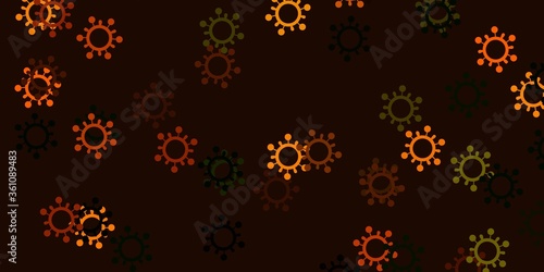 Light green, yellow vector texture with disease symbols.