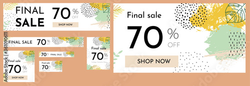 Сosmetics or clothing store advertising. Design can be used for posters, banners or flyers.