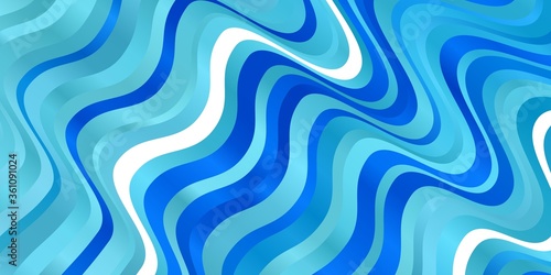 Light BLUE vector layout with wry lines. Bright sample with colorful bent lines, shapes. Pattern for busines booklets, leaflets
