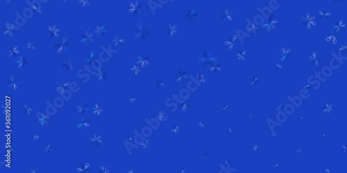 Wallpaper Mural Light blue, green vector abstract texture with leaves. Torontodigital.ca