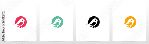 Cute Bird On Letter Logo Design O