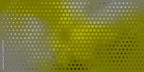 Light Yellow vector layout with circle shapes. Abstract decorative design in gradient style with bubbles. Pattern for websites.