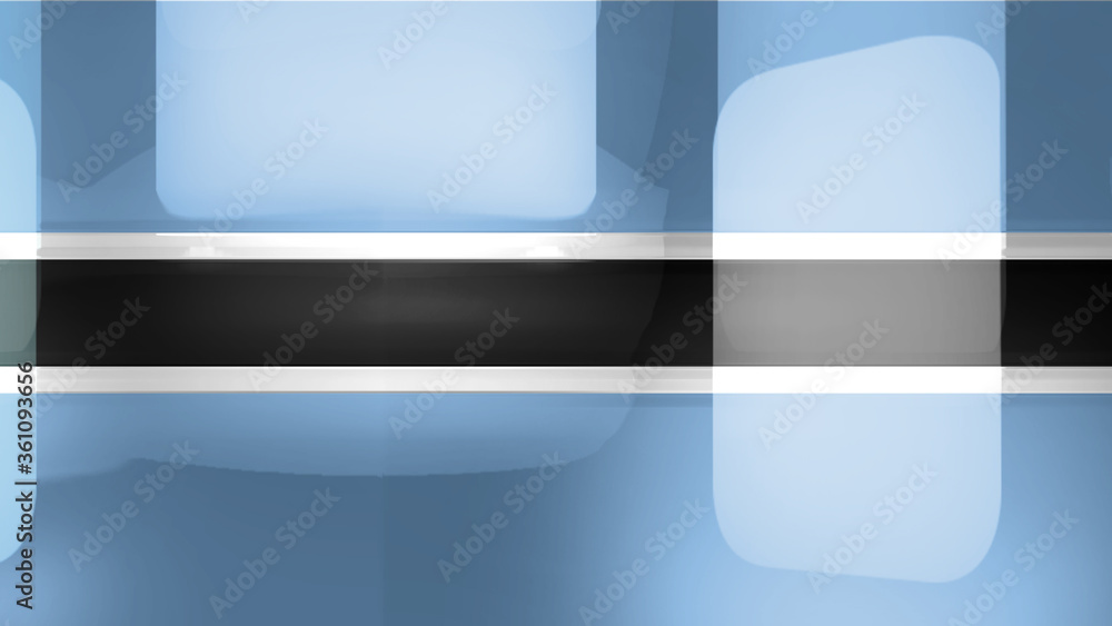 Obraz premium 3D intro illustration intro representation of the flag and country of Botswana