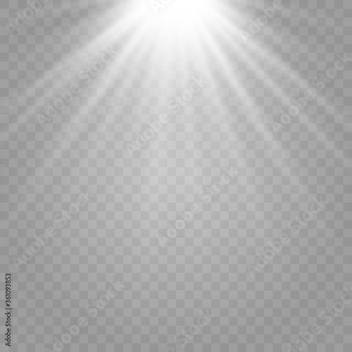 Ellipse. White ellipse. Triangles, white triangles. The illustration is drawn in the form of light and on a checkered background.