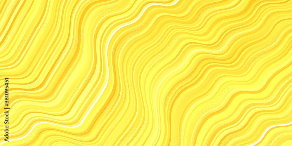 Light Yellow vector pattern with wry lines.