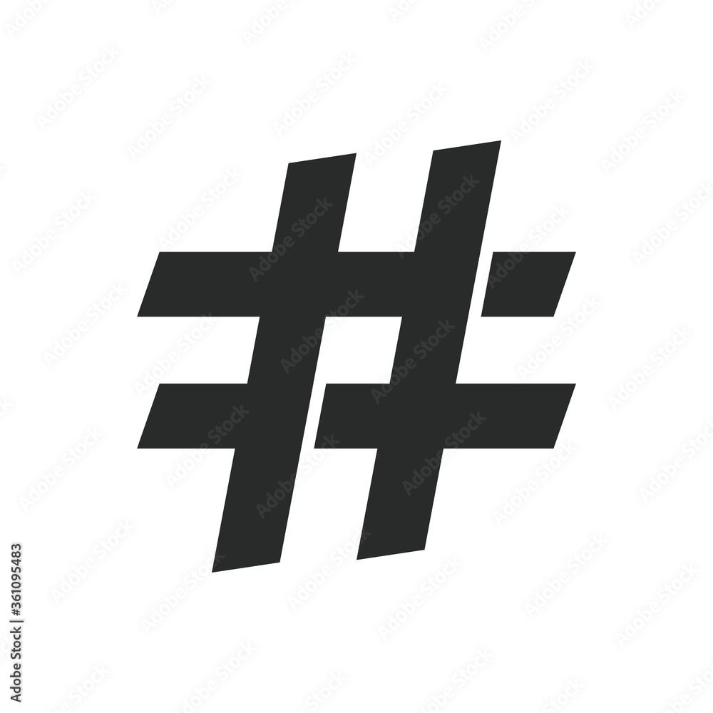 Obraz premium hash tag icon vector design illustration