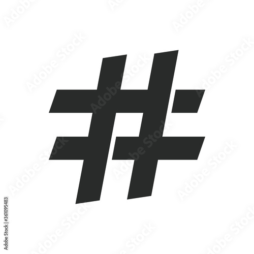 hash tag icon vector design illustration