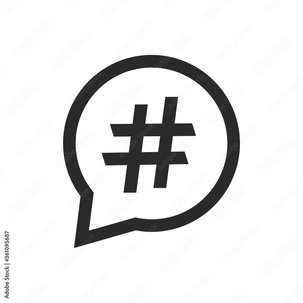Obraz premium hash tag icon vector design template