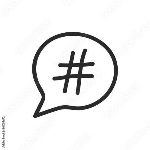 hash tag icon vector design template