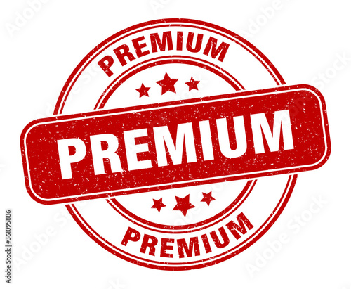 premium stamp. premium label. round grunge sign