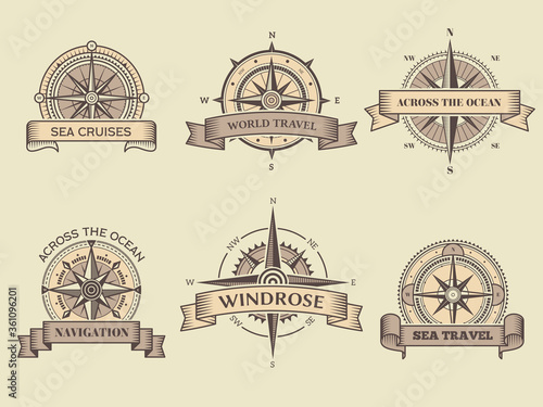 Bild auf Leinwand Nautical labels
