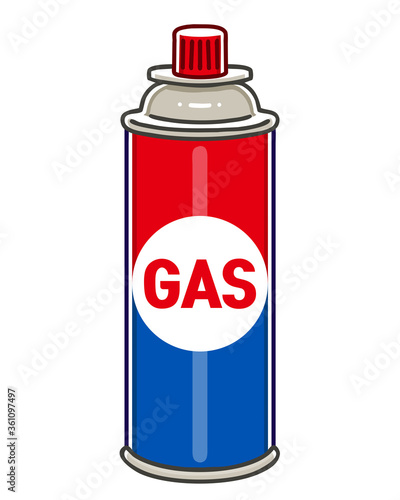 Butane gas can. Colored vector illustration